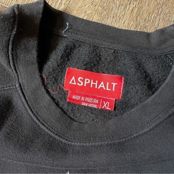 Asphalt Yacht Club Black Pullover Sweatshirt Crewneck Logo Men’s Size XL - Picture 3 of 6